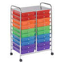 ECR4Kids 20-Drawer Mobile Organizer, Storage Cart, Assorted - Like New