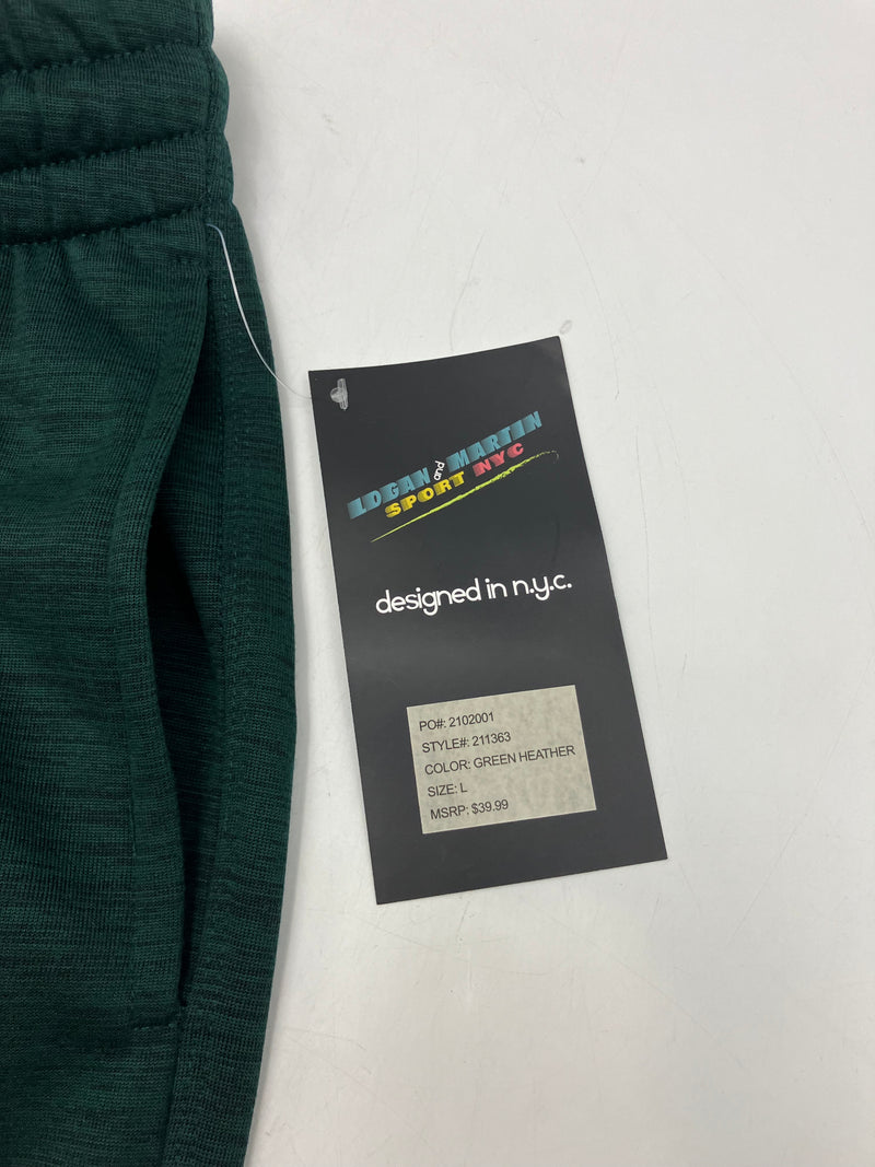 LOGAN AND MARTIN SWEATPANTS, 3 POCKETS, SIZE: MEN LARGE, GREEN HEATHER, 211363 - Brand New