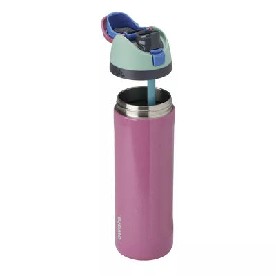 OWALA 24OZ FREESIP STAINLESS STEEL WATER BOTTLE - BUBBLEGUM BURST - Like New