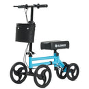 ELENKER KNEE SCOOTER ECONOMY KNEE WALKER DUAL BRAKING SYSTEM, EK-B00597B9 - BLUE - Like New