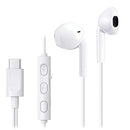 JVC USB-C WIRED EARBUDS HEADPHONES, DELAY-FREE VIDEOS GAMING - HAFR17UCW - WHITE - Like New