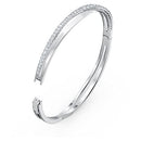 5572725 SWAROVSKI TWIST ROWS CRYSTAL BRACELET, RHODIUM & ROSE GOLD - SMALL - Like New