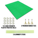 SharperGolf Premium Quality Golf Practice Hitting Mat, 3 Alignment - Green - Like New