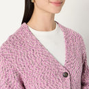 AMAZON ESSENTIALS WOMEN OVERSIZED HEAVYWEIGHT BUTTON CARDIGAN - SIZE M -PINK - Brand New
