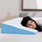 Cold Hunter Wedge Pillow Sleeping 7.5" Bed After Surgery Pain Relief White/Blue - Like New