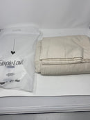 SIMPLE LOVE ADULT'S EUROPEAN FLAX LINEN 2 PIECE SHEET SET QUEEN - BEIGE - Like New