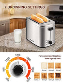 Bonsenkitchen Toasters, 2 Slice Wide Slot, 7 Brown Settings B08MX181JC - Silver - Brand New