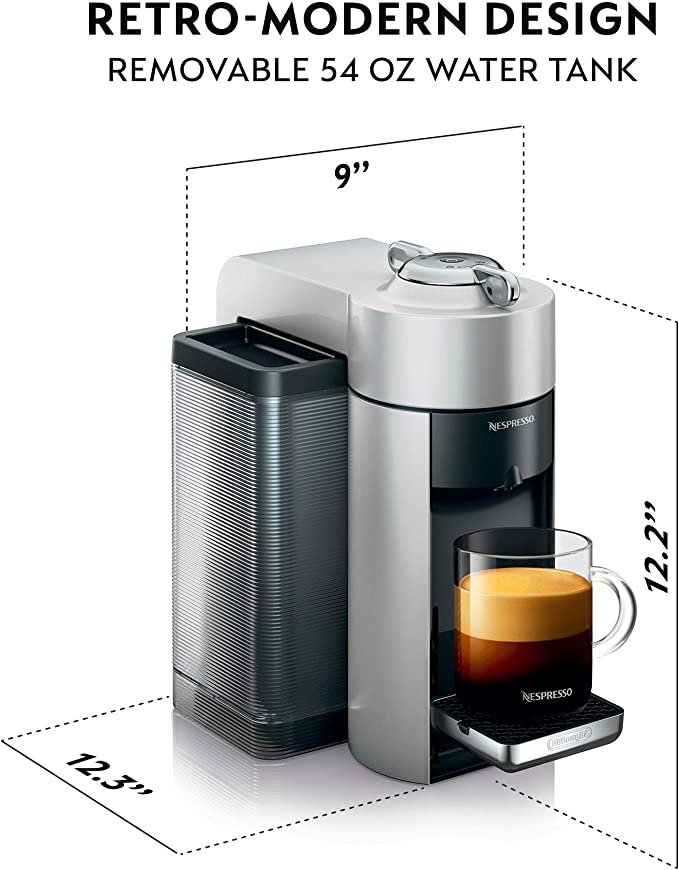 Nespresso Vertuo Coffee Espresso Aeroccino Milk Frother ENV135SAE - SILVER Like New