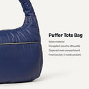 AMAZON ESSENTIALS X SOFIA GRAINGE QUILTED PUFFER TOTE BAG ZIP - SIZE: M, NAVY - Brand New