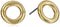 MARC BY MARC JACOBS GOLD TONE DONUT STUD EARRINGS M0004876/M0004878 - GOLD - Brand New