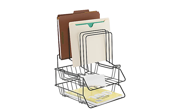 BRENTON STUDIO® WIRE STEP SORT-A-FILE CENTER - BLACK - Scratch & Dent