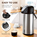 GEZOSS COFFEE CARAFE FOR KEEPING HOT - 102OZ / 3L AIRPOT COFFEE DISPENSER - Like New
