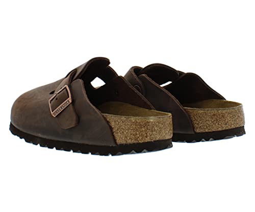 0860131 BIRKENSTOCK BOSTON HABANA LEATHER CLOGS HABANA OILED LEATHER SIZE M4.5 - Like New