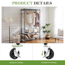 ZYERCH EAVY DUTY CLOTHES RACK ROLLING GARMENT RACK - BLACK - SMALL - Brand New