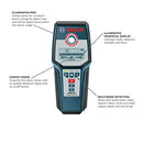 BOSCH GMS120-RT Digital Wall Scanner, Wood, Metal, Live Wire, RECONDITIONED BLUE - Like New