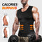 CIMKIZ MENS SWEAT SAUNA VEST FOR WAIST TRAINER ZIPPER NEOPRENE (BLACK, 6XL) - Like New
