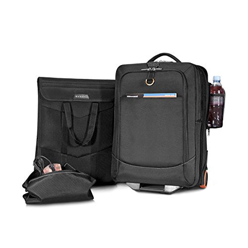 EVERKI WHEELED CARRY-ON ROLLING LAPTOP BAG LIGHTWEIGHT TRAVEL FRIENDLY - BLACK - Like New