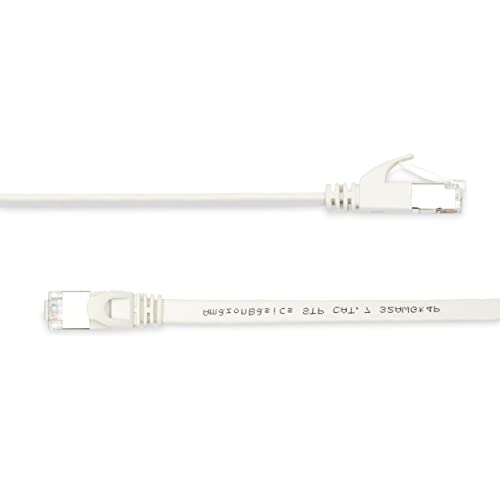 AMAZON BASICS RJ45 ETHERNET PATCH CABLE, FLAT, SNAGLESS, 30 FOOT - WHITE - Brand New