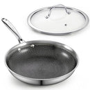 COOKS STANDARD HYBRID FRYING PAN, 12-INCH SKILLET, CLAD STAINLESS STEEL - SILVER - Like New