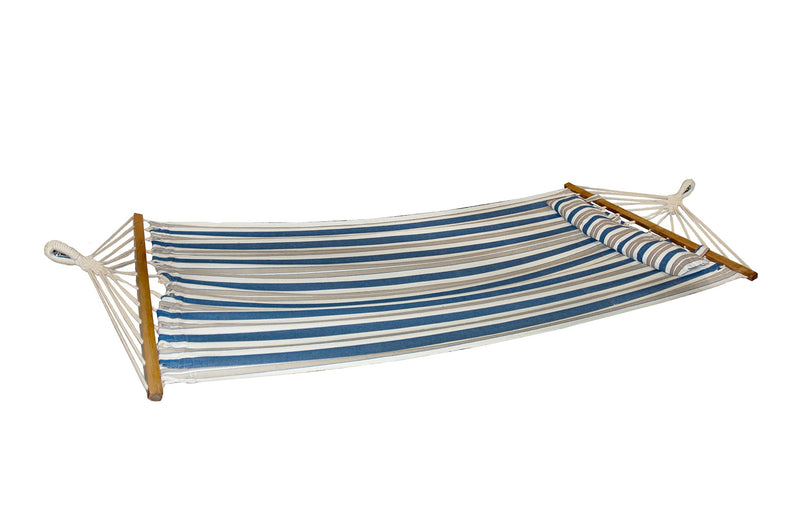 Bliss Hammocks 48" Wide Caribbean Hammock w/Pillow, Nautical Stripe - Like New