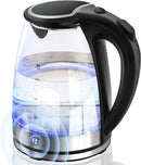 Pukomc KE3021 Electric Kettle Keep Warm - 1.7L Glass Water Boiler - 9480 - Black - Like New