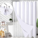 LACYAN 3 IN 1 WATERPROOF WAFFLE WEAVE SHOWER CURTAIN SET 72X72 (1 PACK) - WHITE - Like New
