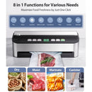 AEITTO VACUUM SEALER MACHINE BEELICIOUS 85KPA FULLY AUTOMATIC 8-IN-1 FOOD SEALER - Like New