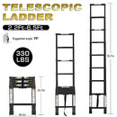 RIKADE TELESCOPIC LADDER 6.5FT ALUMINUM TELESCOPING LADDER NON-SLIP BLACK - Like New