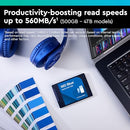 WESTERN DIGITAL 500GB WD BLUE SA510 SATA SSD - WDS500G3B0A - BLACK/BLUE - Like New