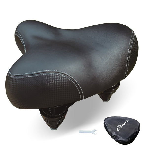BOBILIFE LARGE WIDE BIKE SEAT - BICYCLE SADDLE REPLACEMENT - BLACK - Like New