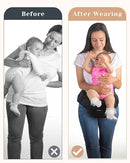 FLEEROSE CPC-CERTIFIED HIP SEAT BABY CARRIER - NEW ERGONOMIC BENCH DESIGN - GRAY - Brand New