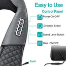 MEDCURSOR NECK MASSAGER PORTABLE ELECTRIC SHIATSU BACK MASSAGE HEAT - BLACK - Like New