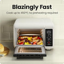 CHEFMAN AIR FRYER TOASTER OVEN COMBO BAKE BROIL AIR FRY TOAST IVORY - Brand New