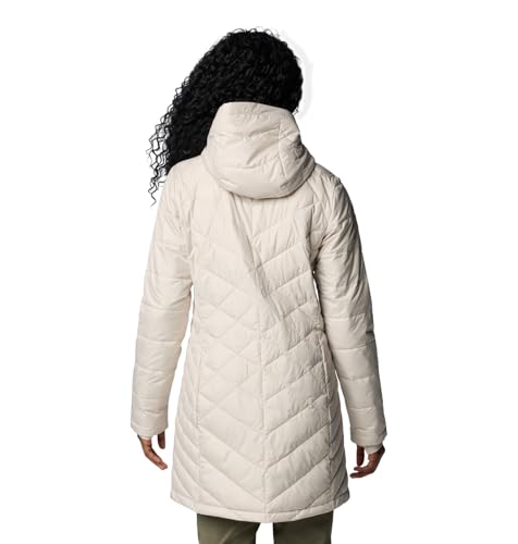 WL0011 COLUMBIA WOMEN'S HEAVENLY LONG HOODED JACKET DARK STONE Size 2XL - Brand New