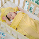 XMWEALTHY Newborn Baby Wrap Swaddle Blanket Knit Folding -Turmeric - Like New