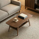 BAMSKOV SOLID WOOD 2-TIER COFFEE TABLE FOR LIVING ROOM WALNUT 39.37" B-H83J08 - Like New