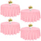 4 Pack Round Tablecloth 90 Inch Polyester Round Table Cloth Pink Tablecloths - Brand New