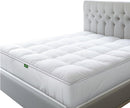 SLEEP MANTRA 100% COTTON MATTRESS TOPPER TWIN SIZE PREMIUM WRAP - WHITE - Brand New