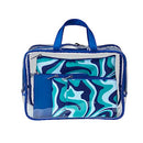 Conair 5 Piece Toiletry and Cosmetic Bag Set A31318 - Blue Swirl - Like New