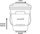 House Naturals 4 Gallon Square Food Grade Bucket Pail (Pack of 3) - Purple - Brand New