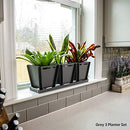 Groovebox Planters | Set of 3 | 6" x 6" | Metal Pots | B0892X85QJ | Sandstone - Brand New