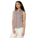 AEWM93015M26 Amazon Essentials Women Regular-Fit Blouse, Ivory Burgundy, L - Brand New