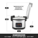 Waring Commercial Rice Cooker, 40-Cup (20-Cup Raw) Capacity, WRC40 - Like New