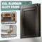 PETCOMING DOG DOOR ALL ALUMINUM 3 FLAPS HEAVY DUTY PETDOGS CATS CATS - BLACK - Like New