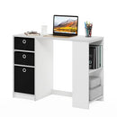 FURRINO MODERN 39.37" RECTANGLE WOOD 3-DRAWER DESK - - Scratch & Dent