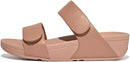 FITFLOP WOMEN'S LULU ADJUSTABLE LEATHER SLIDES CASUAL SANDALS - SIZE: 5 - BEIGE - Like New
