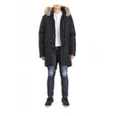 Mackage Moritz DFR Men's Fur Lined Down Parka, Size 44, Navy Brand New