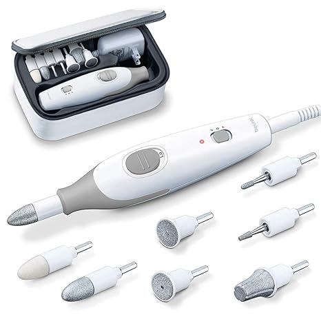 Beurer MP32 Electric Nail Drill 7 Attachments 3 Speeds Storage Case MP32 - WHITE Like New