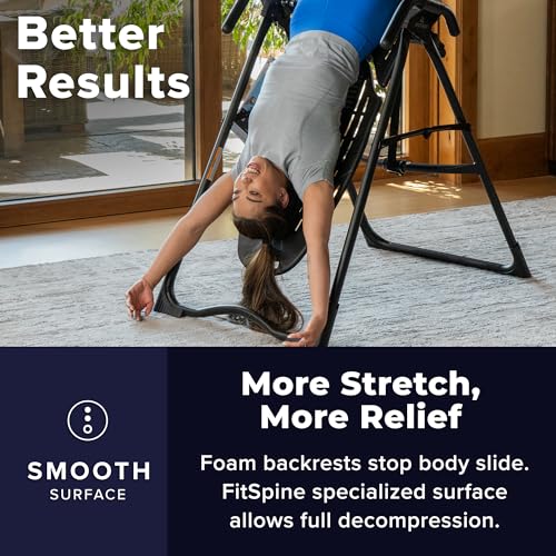 TEETER EP-560 INVERSION TABLE W/ACCESSORIES, HEAT & VIBRATION CUSHION – BLACK - Like New