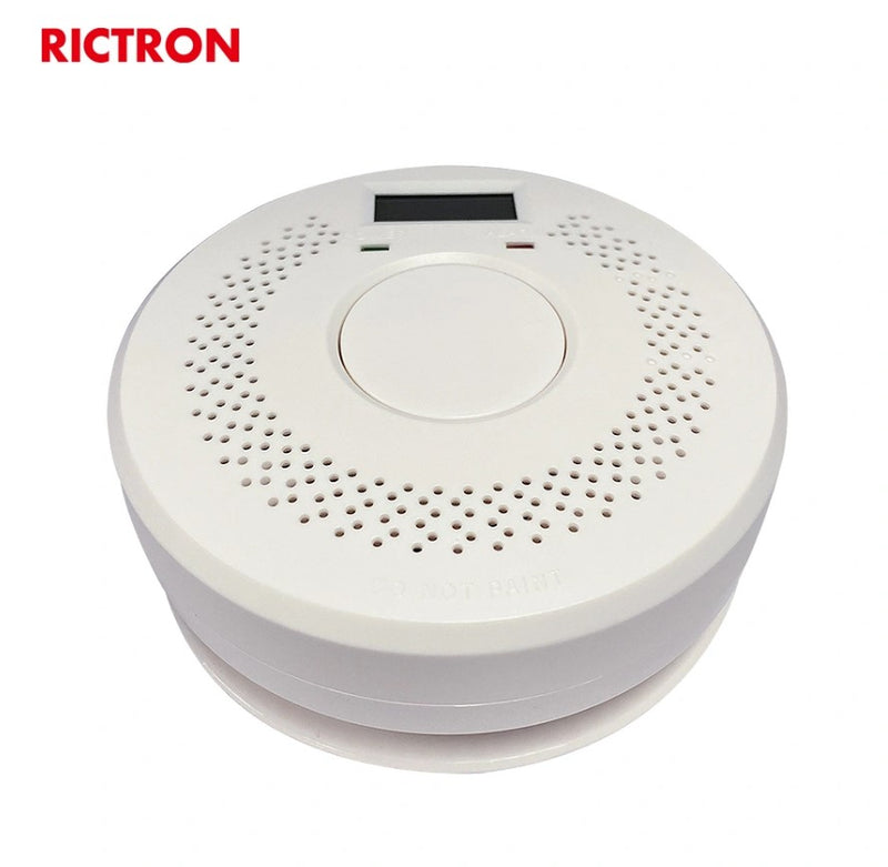 RICTRON SMOKE AND CO DETECTORS - 3 PIECES - WHITE Like New